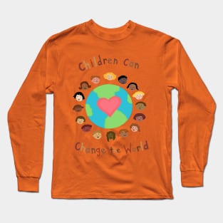 "Children Can Change the World!" by farah aria Long Sleeve T-Shirt